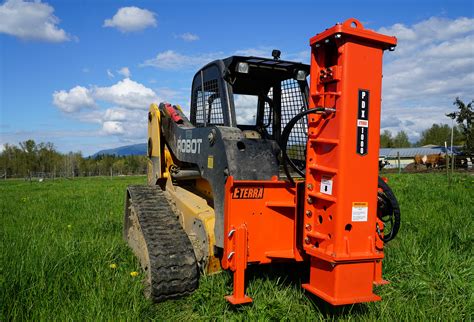 3 point post pounder converted to skid steer|skid steer mounted post drivers.